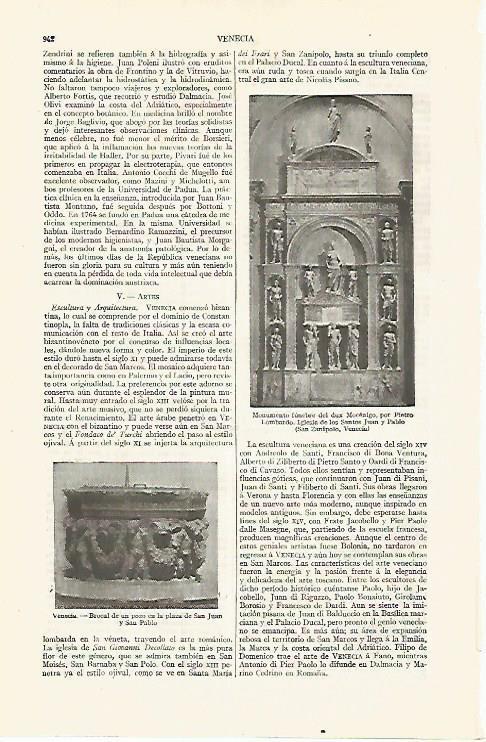 LAMINA ESPASA 17471: Monumento funebre del Dux Mocenigo