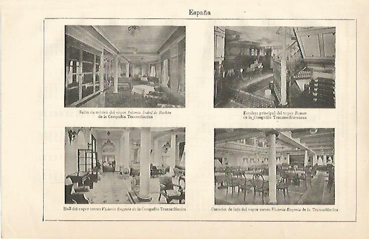LAMINA ESPASA 10138: Interiores del Infanta Isabel de Borbon y del Victoria Eugenia