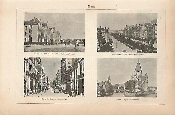 LAMINA ESPASA Alemania 17905: Calles de Metz Alemania