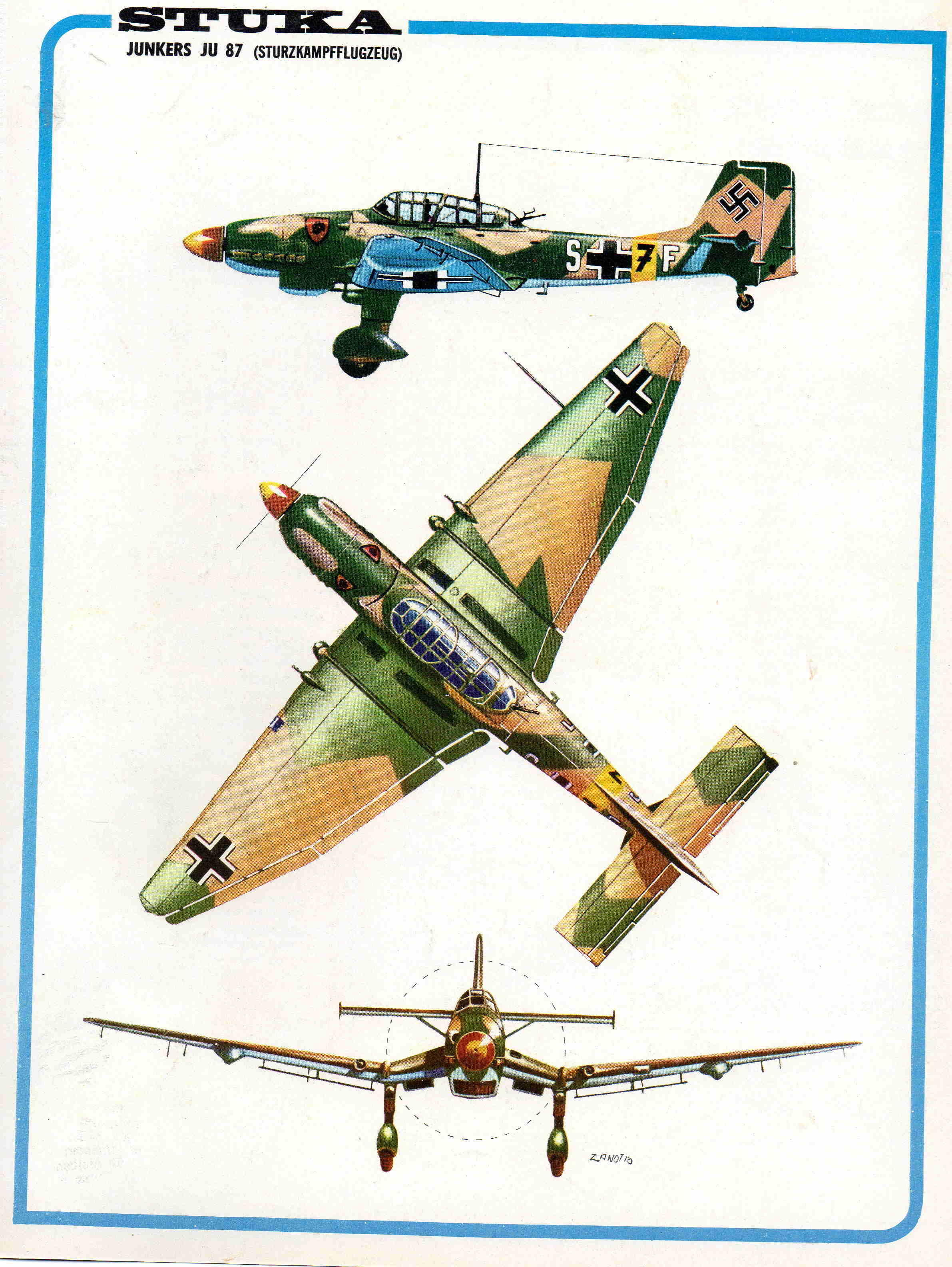 LAMINA 4158: STUKA Junkers JU 87 (Sturzkampfflugzeug)