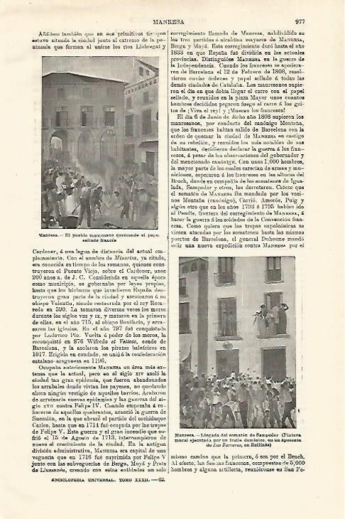 LAMINA ESPASA 18643: Pinturas murales de Manresa