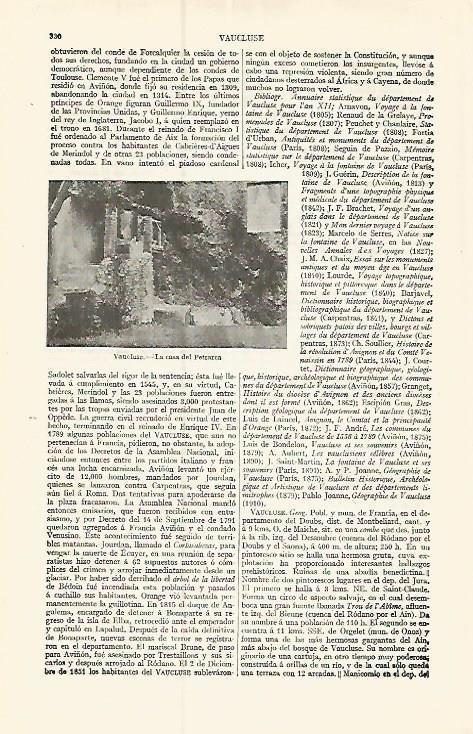 LAMINA ESPASA 17359: La casa del Petrarca por Vaucluse
