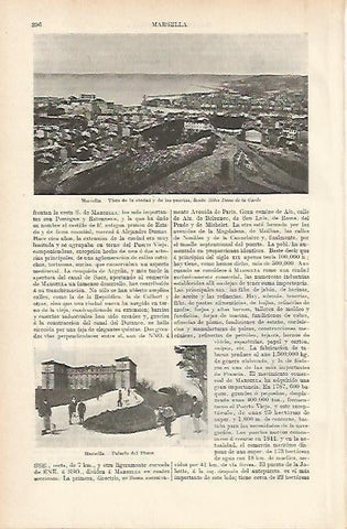 LAMINA ESPASA 1110: Vistas de Marsella Francia