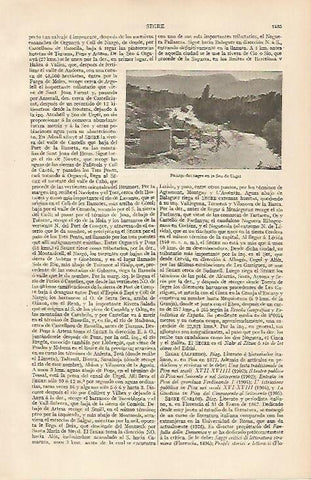 LAMINA ESPASA 19684: El Segre por la Seu d Urgell