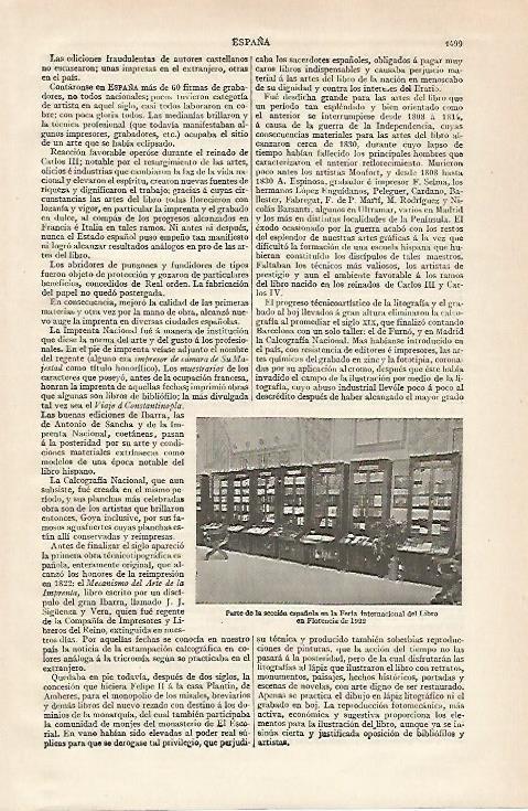 LAMINA ESPASA 20087: Feria Internacional del Libro en Florencia en 1922