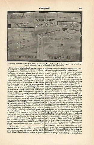 LAMINA ESPASA Alemania 15757: Periodicos de Alemania Inglaterra y Belgica