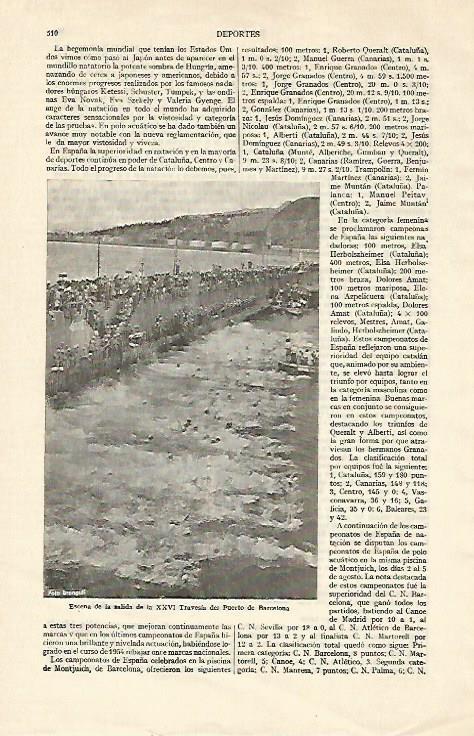 LAMINA ESPASA 22143: XXVI Travesia del Puerto de Barcelona