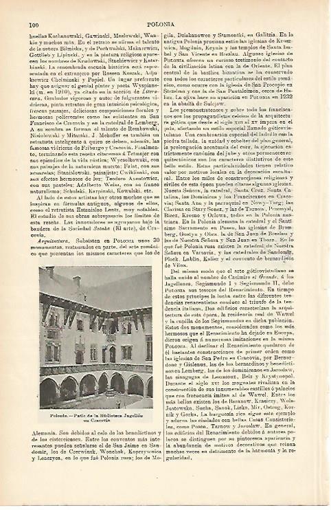 LAMINA ESPASA 10454: Biblioteca Jagellon en Cracovia Polonia