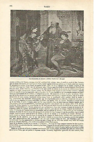 LAMINA ESPASA 16907: Los desposorios de Romeo y Julieta por Becquer