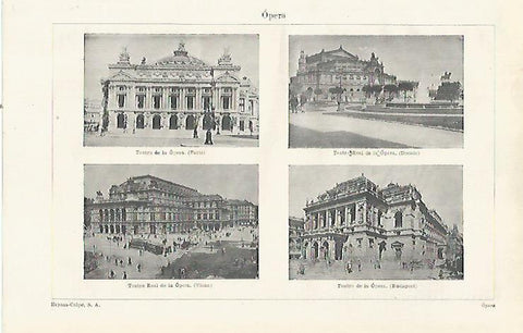 LAMINA ESPASA 21419: Opeera de Paris Dresde Viena y Budapest