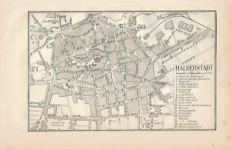 LAMINA ESPASA Alemania 551: Plano de Halberstadt Alemania