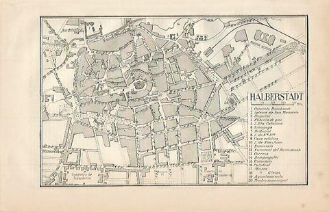 LAMINA ESPASA Alemania 551: Plano de Halberstadt Alemania