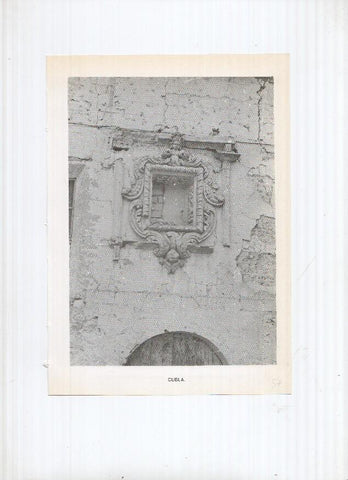 Historia de Aragon: lamina numero 057: Cubla (escudo heraldico) y Curbe (Iglesia)