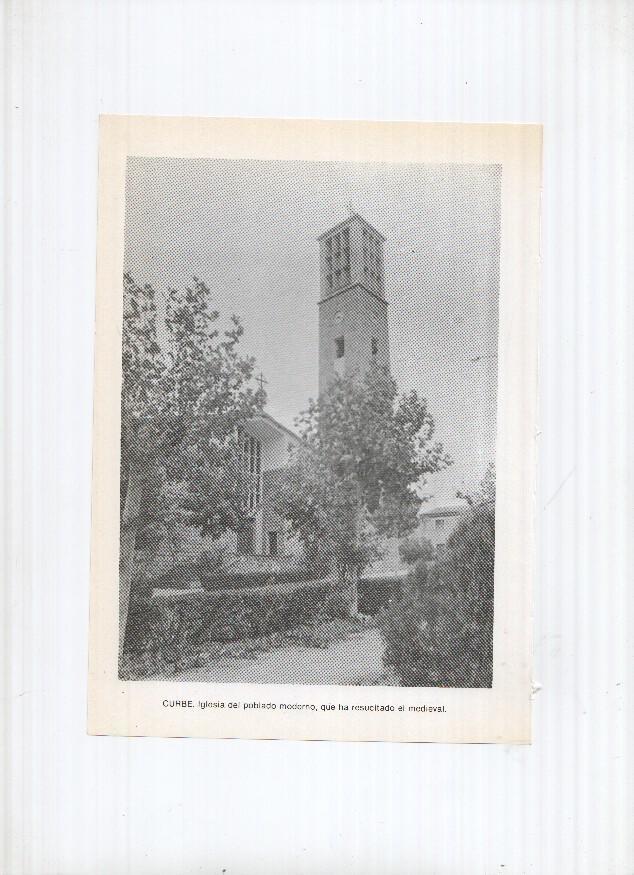 Historia de Aragon: lamina numero 057: Cubla (escudo heraldico) y Curbe (Iglesia)