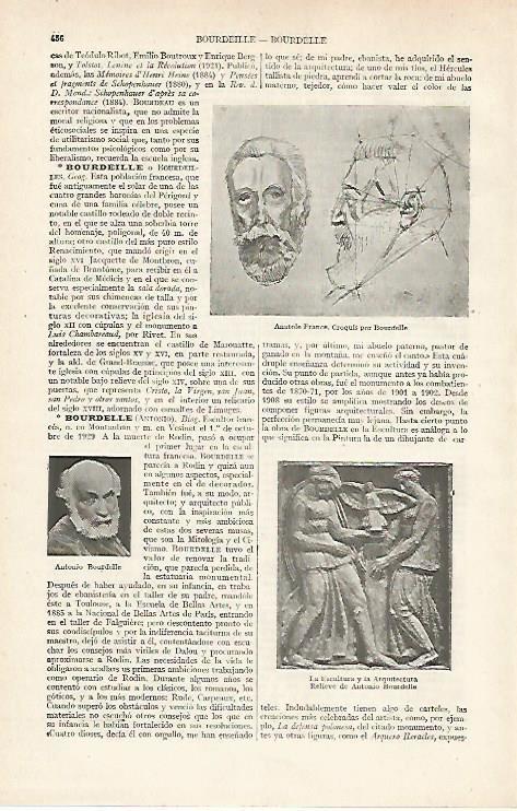 LAMINA ESPASA 24353: Anatole France por Bourdelle