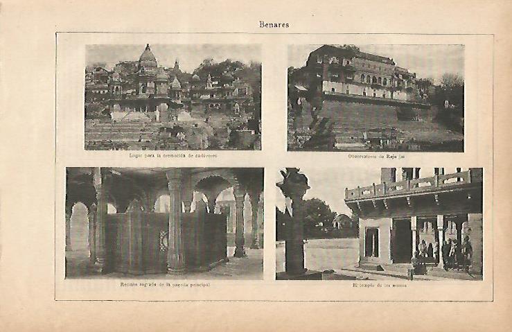 LAMINA ESPASA 25128: Vistas de Benares India