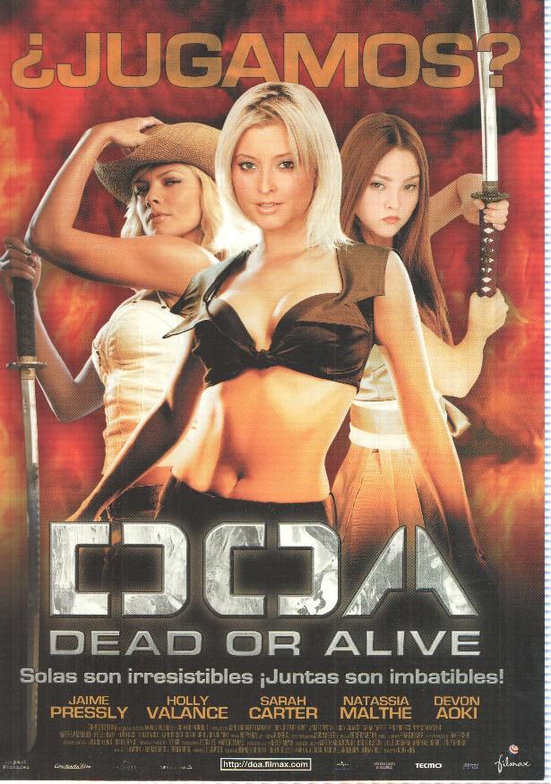 Poster de pelicula: Doa, Dead or Alive. Jaime Pressly, Holly Valance, Sarah Carter, Natassia Malthe, Devon Aoki