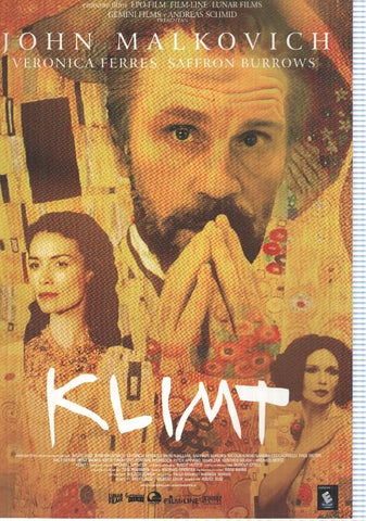 Poster pelicula: Klimt. John Malkovic, Veronica Ferres, Saffron Burrows