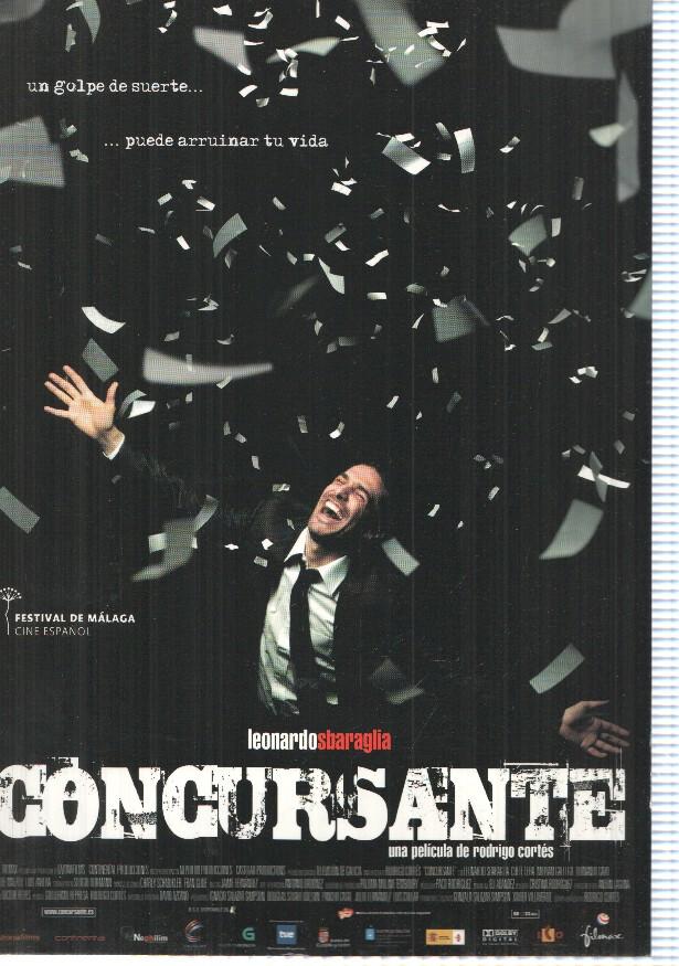 Poster pelicula: Concursante. Una pelicula de Rodrigo Cortes. Leonardo Sbaraglia, Chete Lera, Miryam Gallego, Fernando Cayo