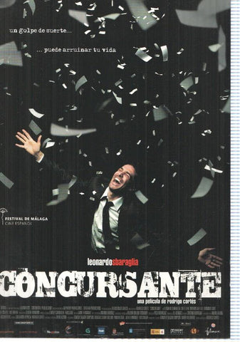 Poster pelicula: Concursante. Una pelicula de Rodrigo Cortes. Leonardo Sbaraglia, Chete Lera, Miryam Gallego, Fernando Cayo