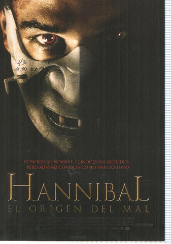 Poster pelicula: Hannibal, el Origen del Mal. Dirigida por Oeter Webber. Gaspard Ulliel, Gong Li, Rhys Ifans, Dominic West, Richard Brake