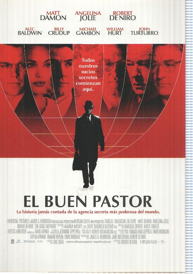 Poster pelicula: El Buen Pastor. Dirigida por Robert de Niro. Matt Damon, Angelina Jolie, Robert de Niro, Alec Baldwin