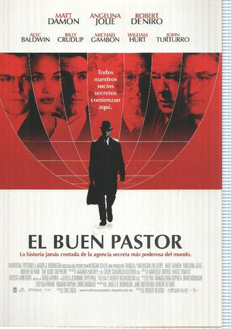Poster pelicula: El Buen Pastor. Dirigida por Robert de Niro. Matt Damon, Angelina Jolie, Robert de Niro, Alec Baldwin