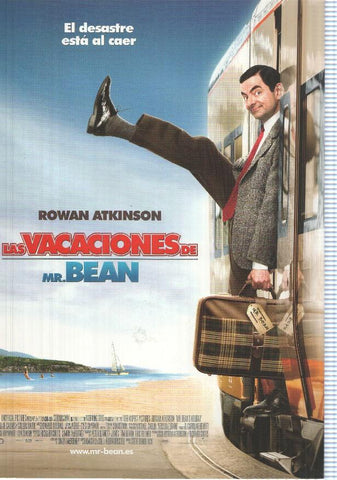 Poster pelicula: Las Vacaciones de mr Bean. Dirigida por Steve Benelack. Rowan Atkinson, Emma de Caunes, Willem Dafoe