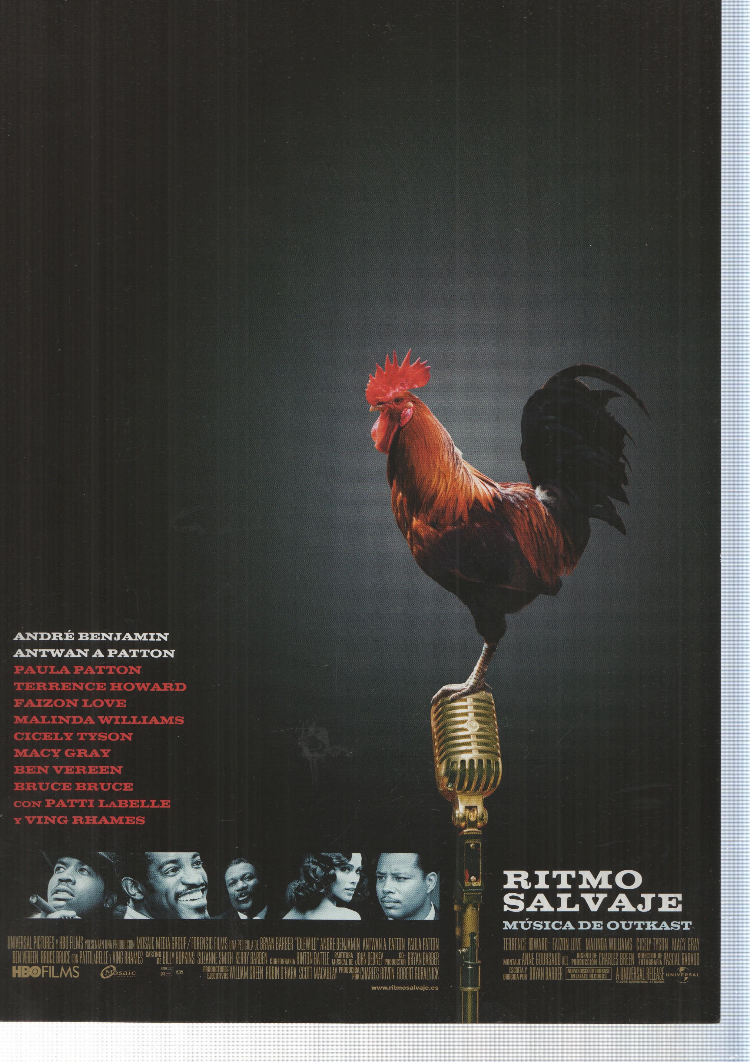 Poster de la pelicula: Ritmo Salvaje, musica de Outkast. Andre Benjamin, Antwan A. Patton, Paula Patton