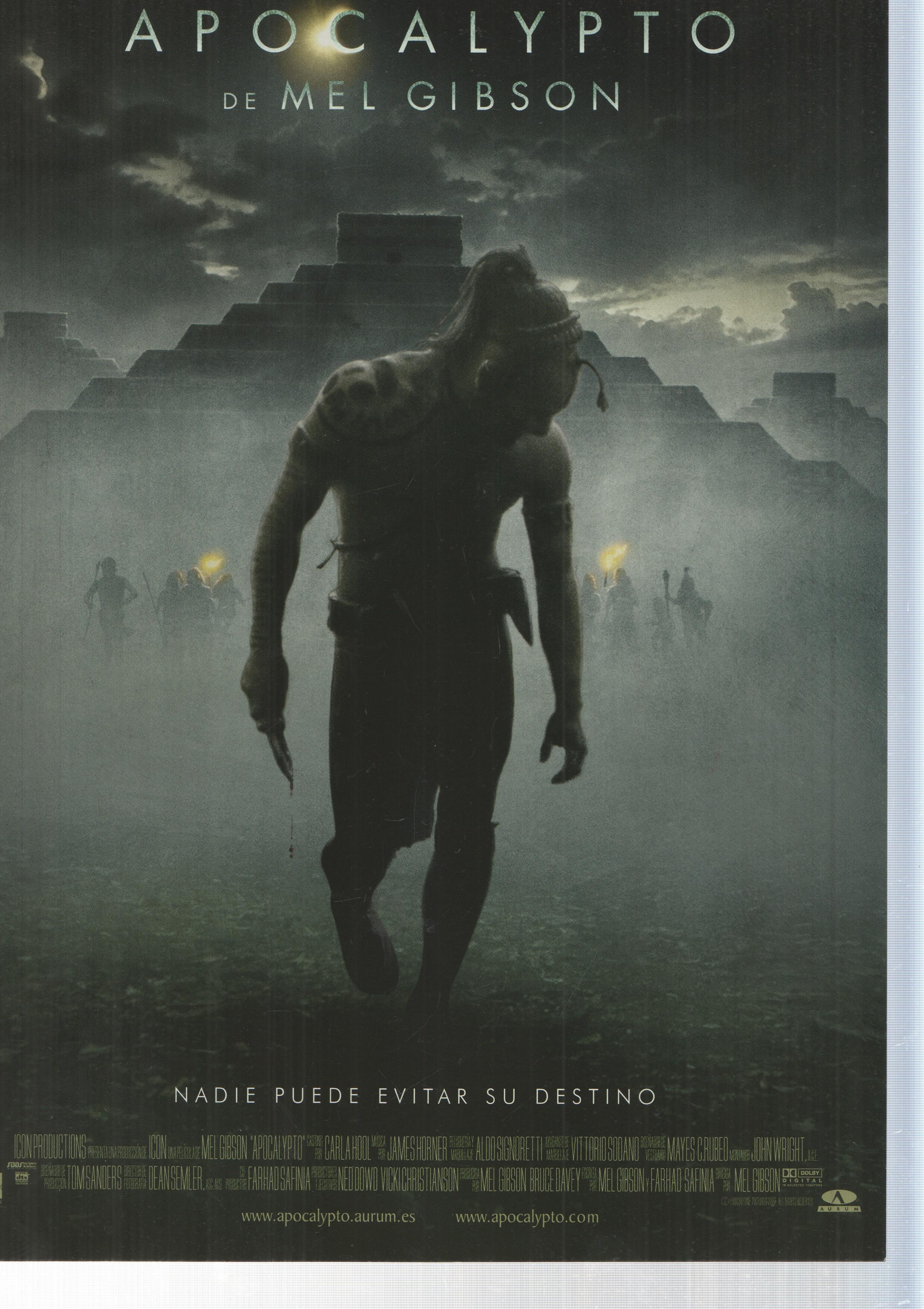 Poster de la pelicula: Apocalypto de Mel Gibson. Aurum