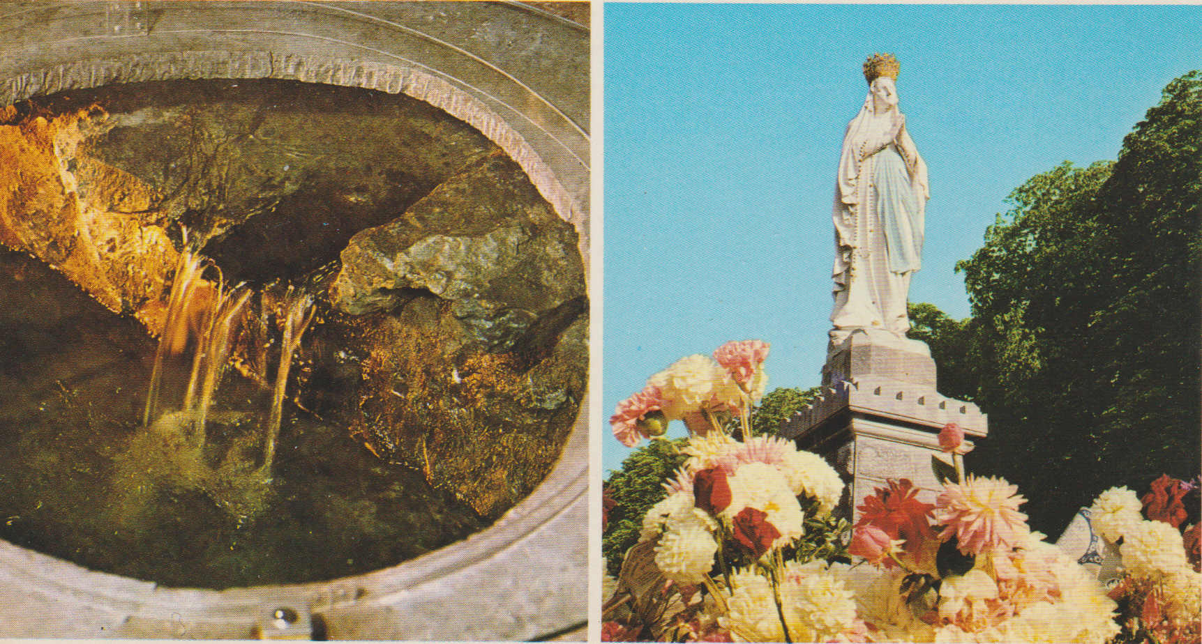 POSTAL 62508 : Virgen de Courronnee La fuente milagrosa. Marsella . Francia