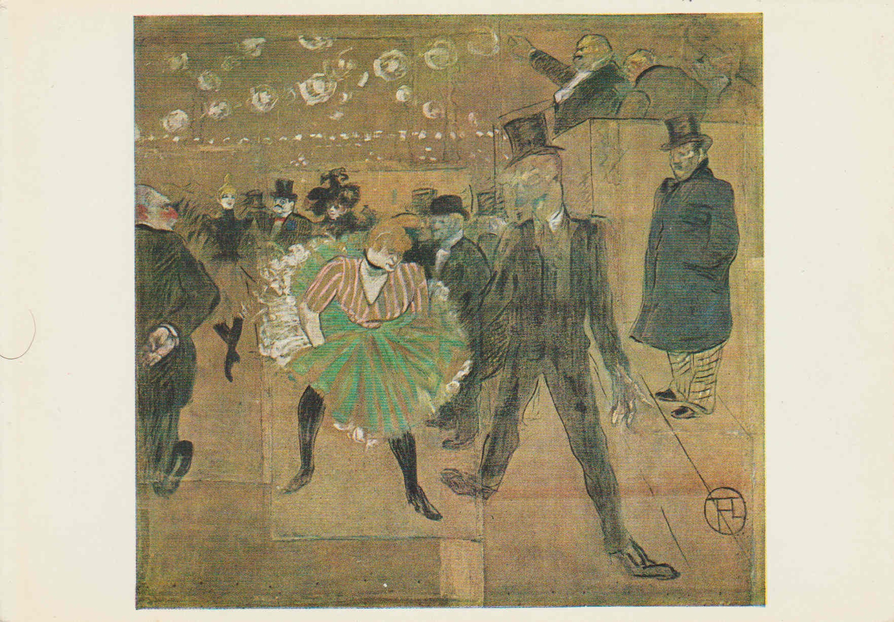 POSTAL 62525 : La danza del goulue y valentin el deshuasado. Lovre. Museo de Impressionismo. Paris. Francia