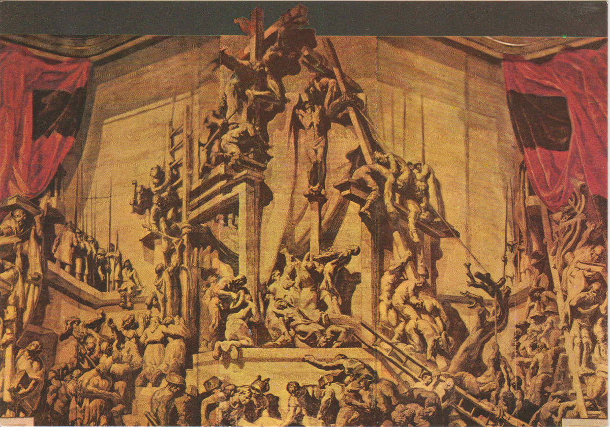 POSTAL 62541 : La Crucificion. Vich Catedral. España