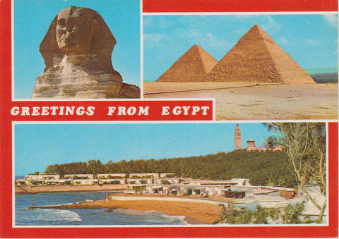 POSTAL 62557 : La gran esfinge. Playa Montaza. Ciudad de el Cairo. Egipto