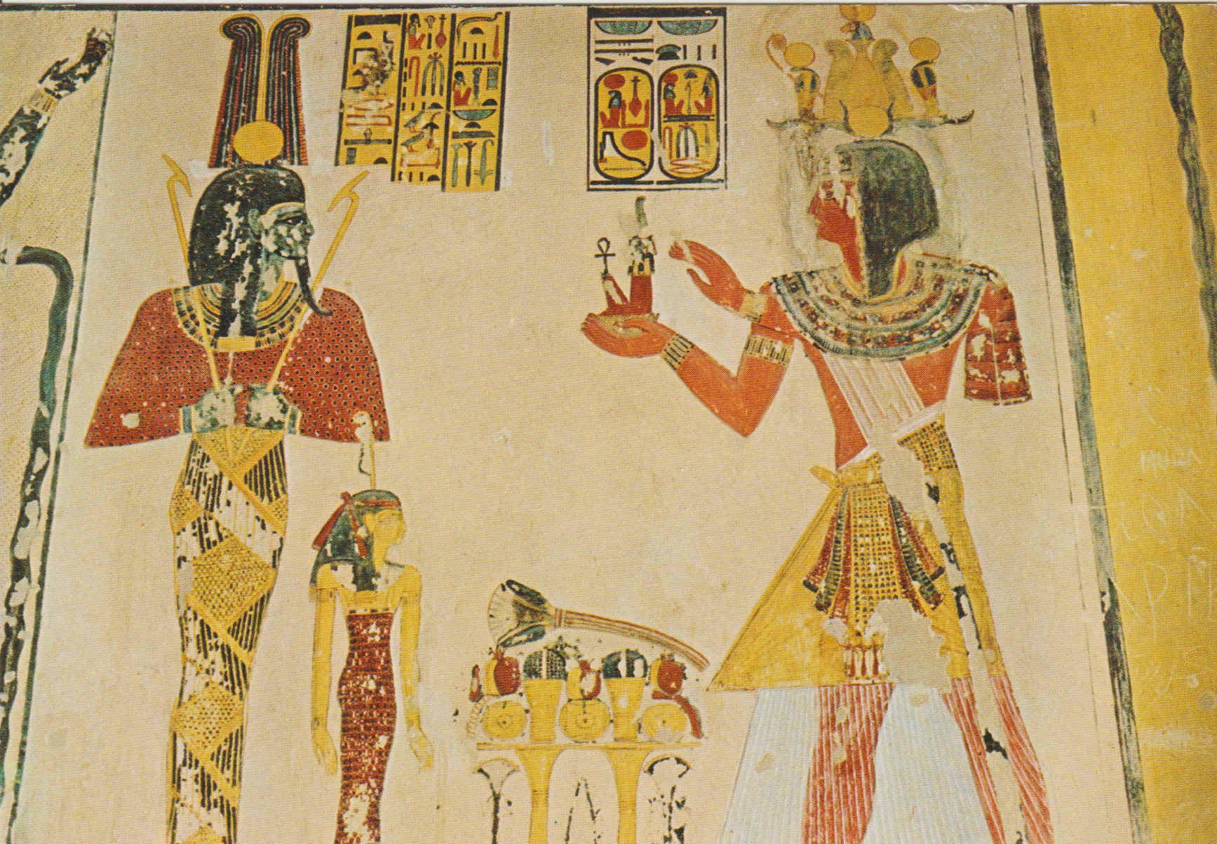 POSTAL 62576 : Valle de los reyes. Pinturas en la tumba de Ramses IX. Thebes. Egipto