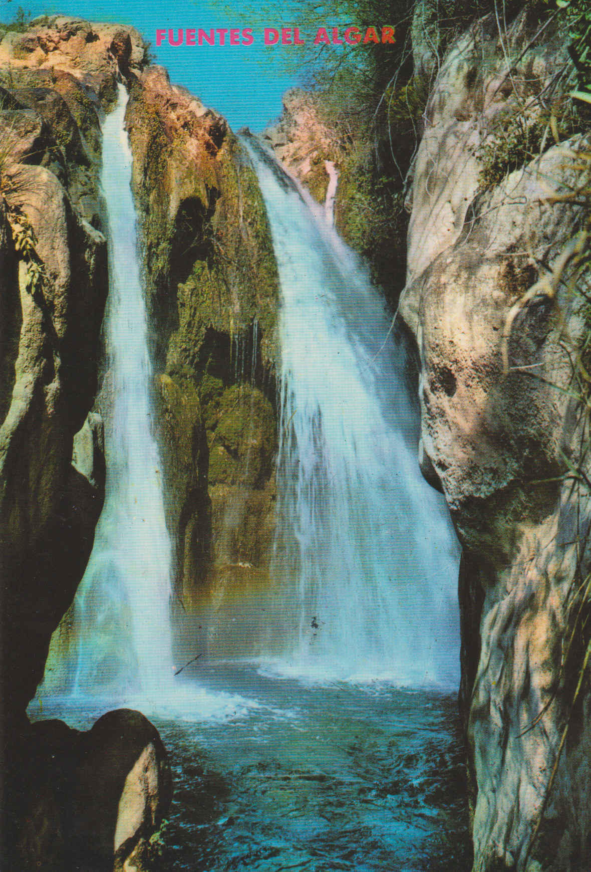 POSTAL 62585 : Cascadas toll de la Caldera. Alicante. España
