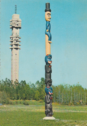POSTAL 62620 : El totem del museo etnografico. Estocolmo. Suecia.