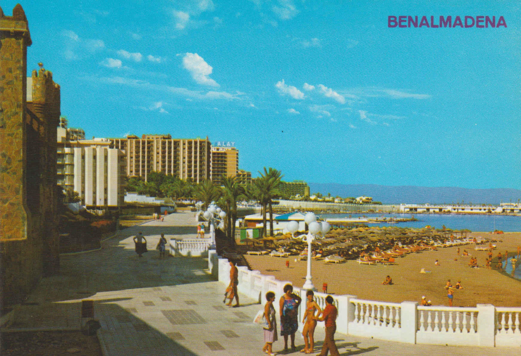 POSTAL 62688 : Benalmadena Costa del sol Playa Santa Ana y Paseo Maritimo