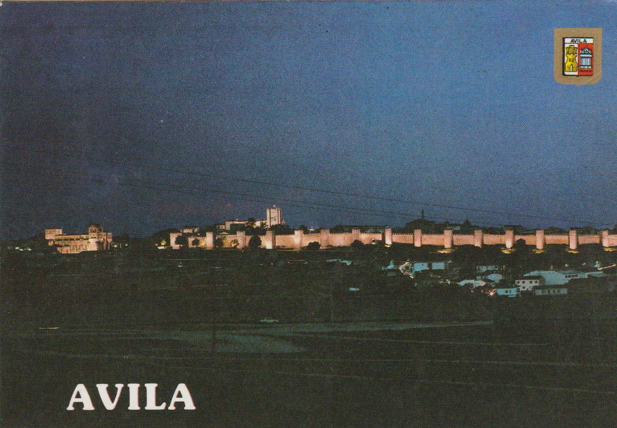 POSTAL 62732 : Avila. Murallas. Vista Nocturna. España