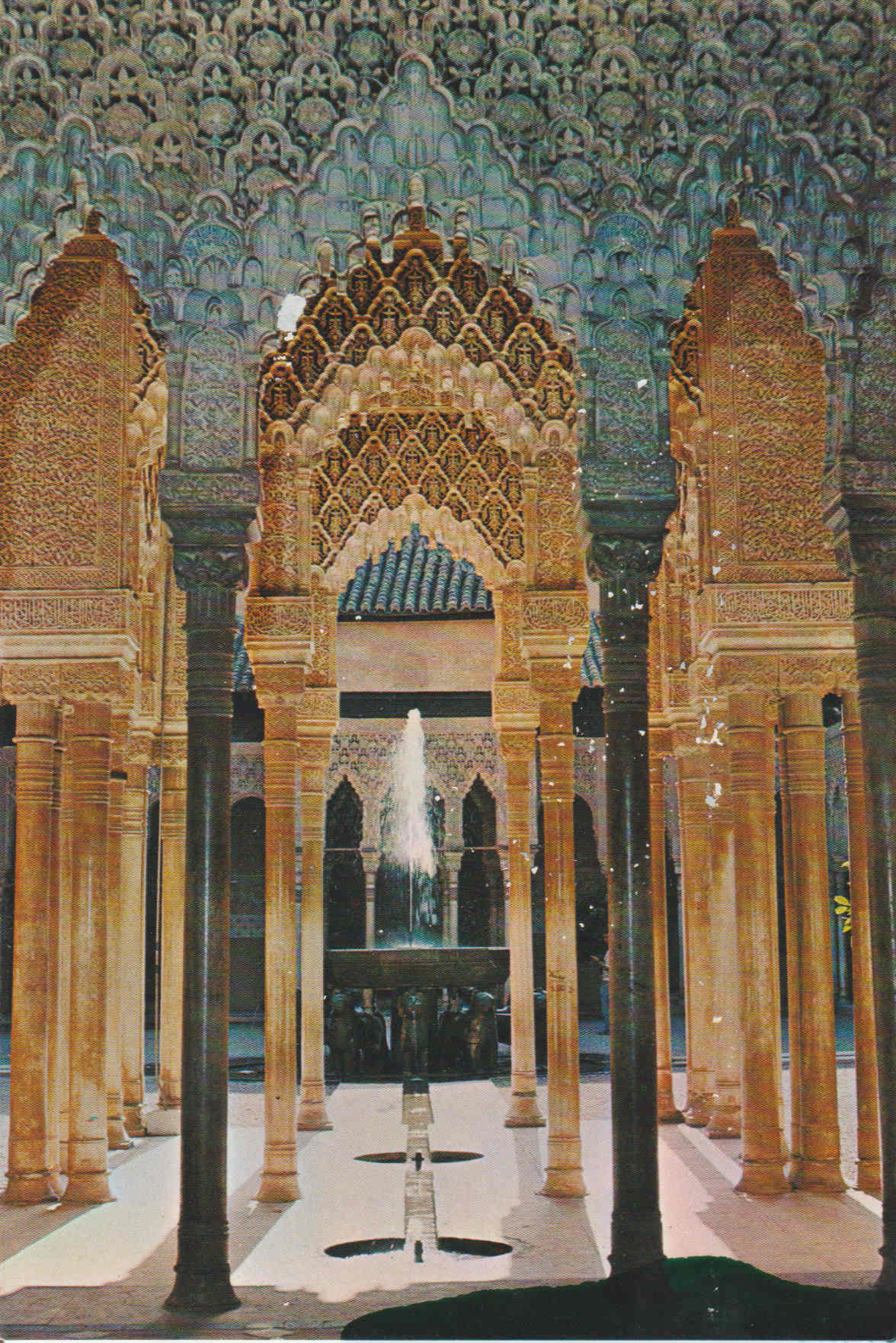 POSTAL 62787 : Granada. Alhambra. Arcadas patio de los Leones. España