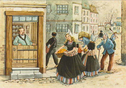 POSTAL 62812 : Escena Holandesa tipica. Holanda