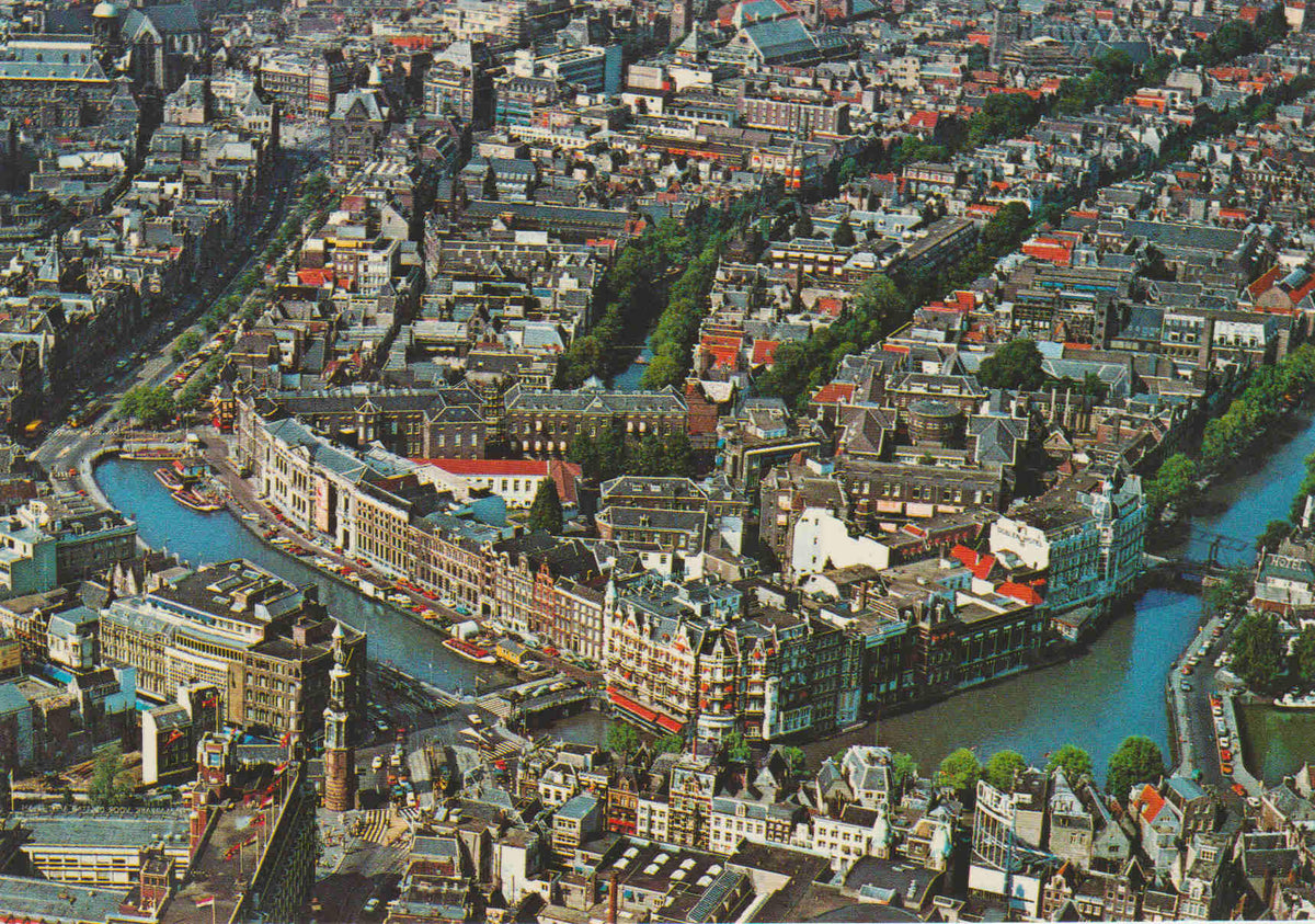 POSTAL 62814 : Amsterdam. Panorama centrum met Rokin