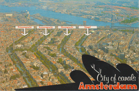 POSTAL 62816 : Amsterdam. Vista aerea del centro de amsterdam. Holanda