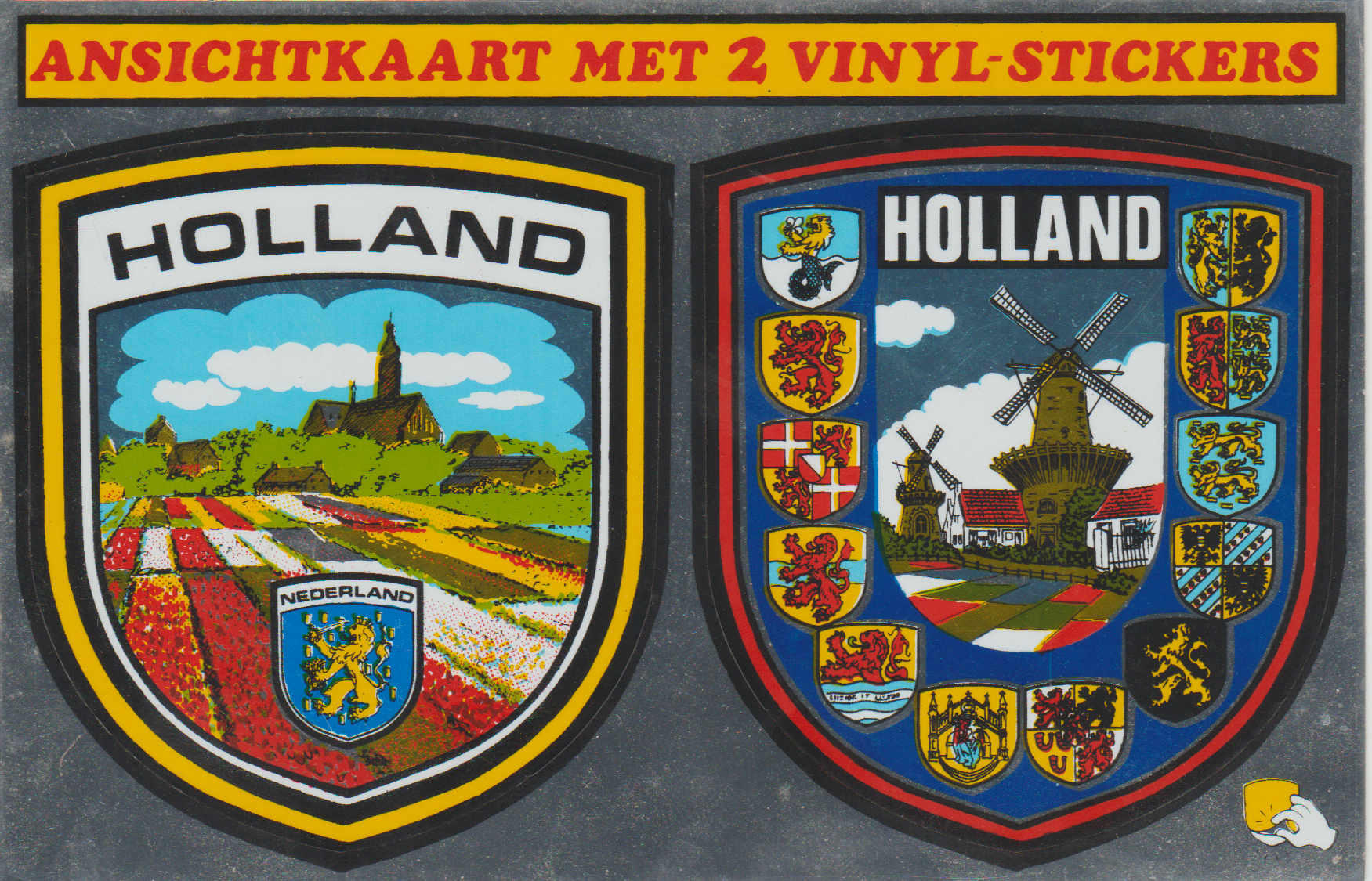 POSTAL 62821 : Escudos de Holando con campos y Molinos.