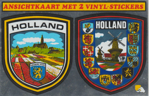 POSTAL 62821 : Escudos de Holando con campos y Molinos.