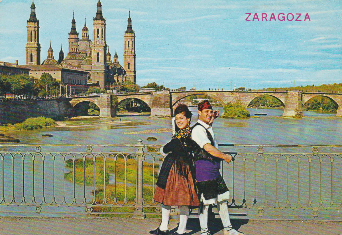 POSTAL 62851 : Zaragoza.Rio ebro. Puente de Piedra y Basilica del Pilar. España