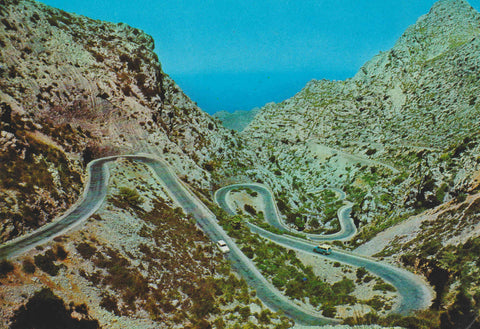 POSTAL 62874 : Mallorca. La Calobra . Detalle de la carretera. España