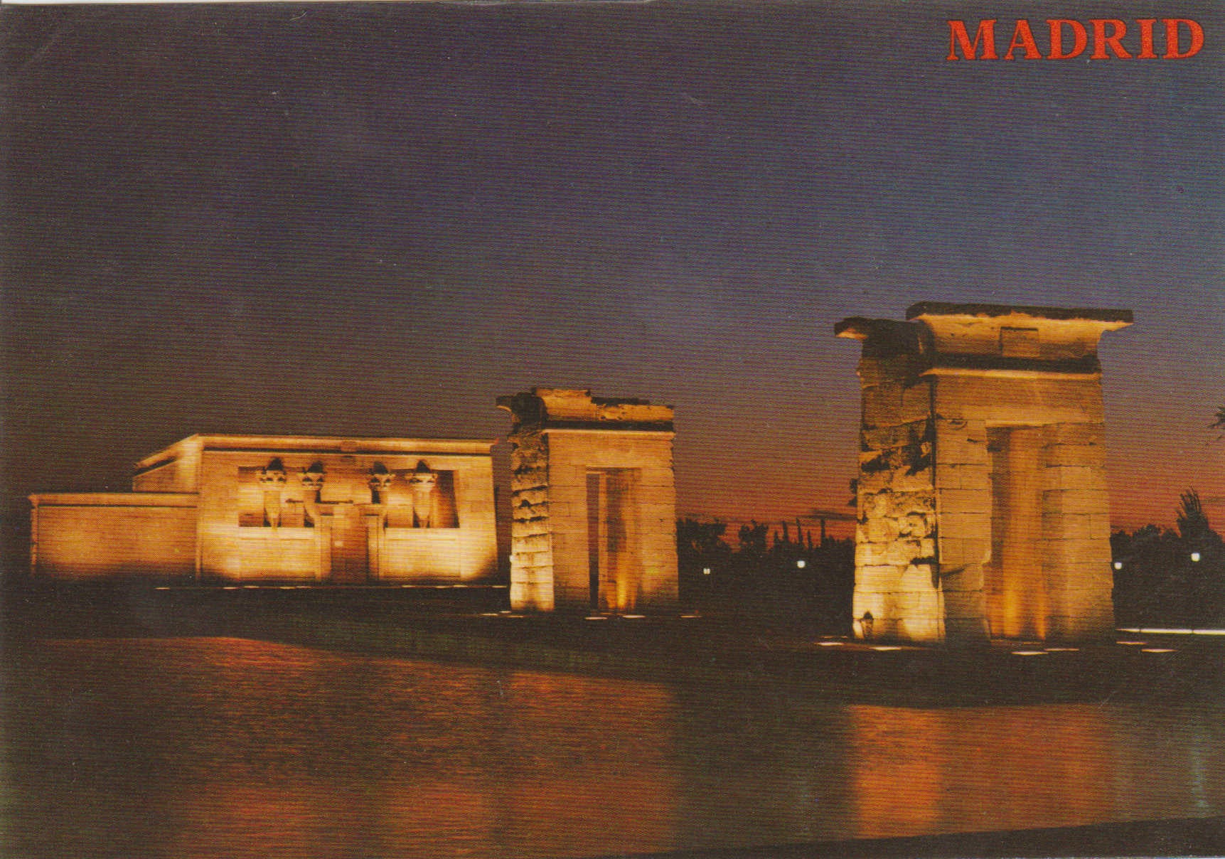 POSTAL 62875 : Madrid. Templo de Debot. Vista Nocturna. España