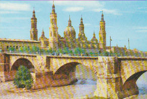 POSTAL 62882 : Zaragoza.Basilica del Pilar y Puente de Piedra. España