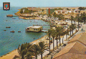 POSTAL 62887 : Santiago de la rivera. Mar Menor. Paseo de colon y explanada Barrionuevo. España